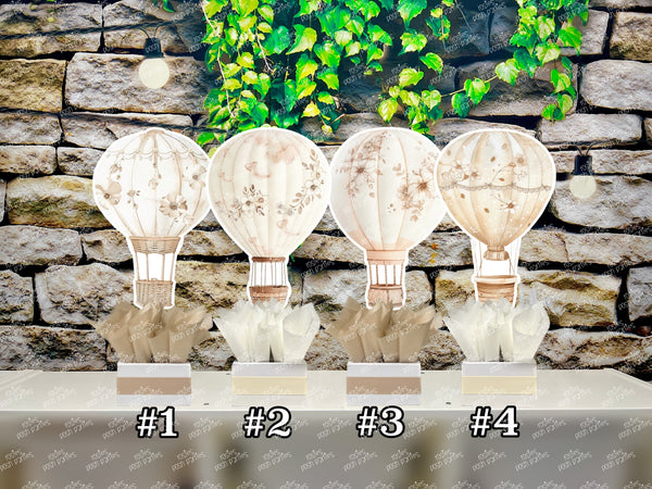 Neutral Hot Air Balloon Baby Shower Theme | Hot Air Balloon Birthday Centerpiece | Hot Air Balloon Party Decoration | Hot Air Balloon INDIVIDUAL