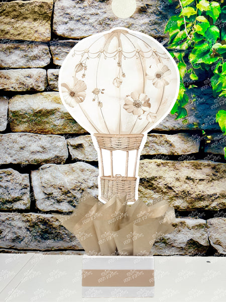 Neutral Hot Air Balloon Baby Shower Theme | Hot Air Balloon Birthday Centerpiece | Hot Air Balloon Party Decoration | Hot Air Balloon INDIVIDUAL