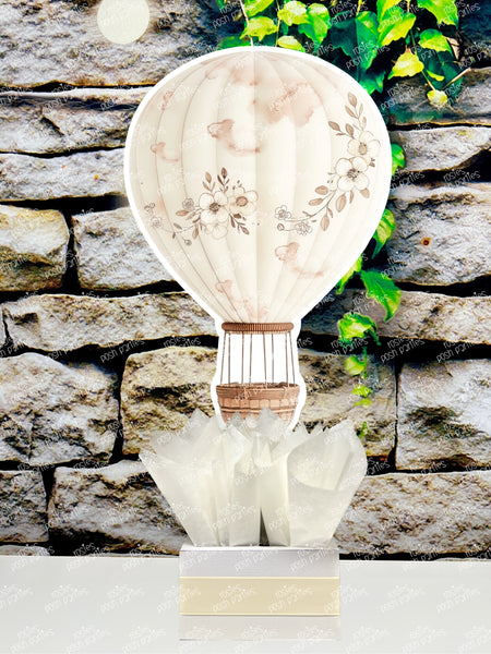 Neutral Hot Air Balloon Baby Shower Theme | Hot Air Balloon Birthday Centerpiece | Hot Air Balloon Party Decoration | Hot Air Balloon INDIVIDUAL