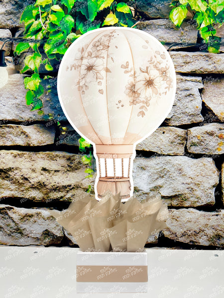 Neutral Hot Air Balloon Baby Shower Theme | Hot Air Balloon Birthday Centerpiece | Hot Air Balloon Party Decoration | Hot Air Balloon INDIVIDUAL