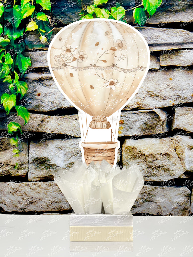 Neutral Hot Air Balloon Baby Shower Theme Hot Air Balloon Birthday Centerpiece Hot Air Balloon Party Decoration Hot Air Balloon INDIVIDUAL