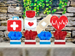 Doctor Birthday Party | Medicine Graduate | Medical Party | RN Registered Nurse Graduation Party | Medicine Graduate | RN Nurse SET OF 4