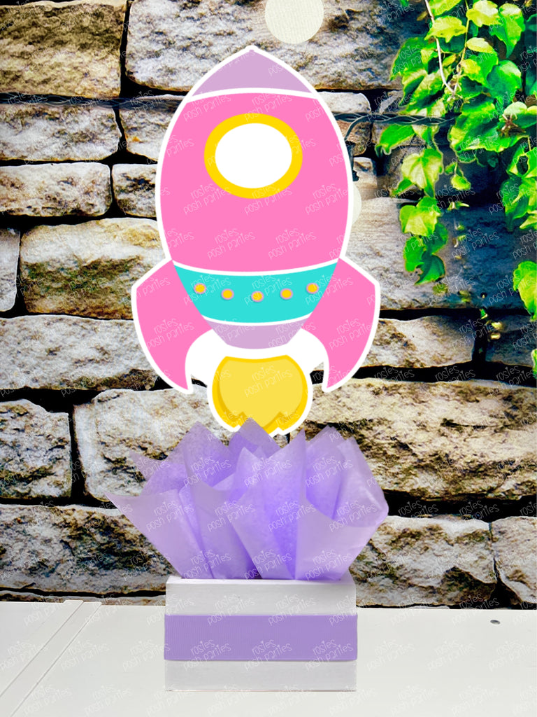 Blast Off To Outer Space Centerpiece & Table Decoration Kit - Rocket