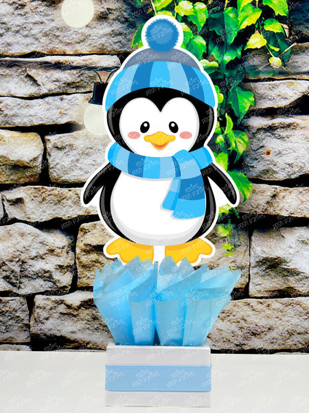 Penguin Birthday Theme | Winter Wonderland Centerpieces | Arctic Theme Party | Winter Penguin Snowmen Birthday Baby Shower Theme INDIVIDUAL