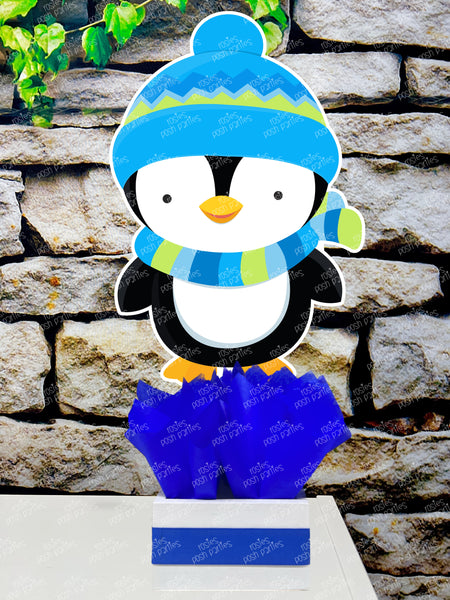 Penguin Birthday Theme | Winter Wonderland Centerpieces | Arctic Theme Party | Winter Penguin Snowmen Birthday Baby Shower Theme INDIVIDUAL