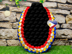 Philippines Graduation Lei | Flag Lei | Senior Night Gift Lei | Braided Ribbon Lei | Graduation Ribbon Lei | Graduate Lei | Country Lei