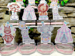 Circus Watercolor Baby Shower Theme | Circus Theme Candy Jar Favor | Circus Birthday Theme | Pastel Circus Party | Candy Favor SET OF 12