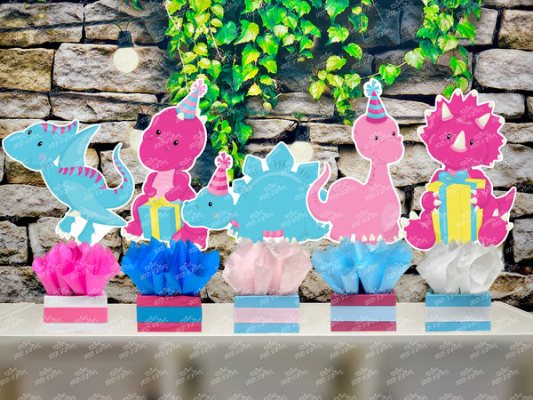 Pink Dinosaur Theme | Pink Dinosaur Baby Shower | Pink Dinosaur Birthday Centerpiece Decoration | Girl Dinosaur Party Decoration INDIVIDUAL