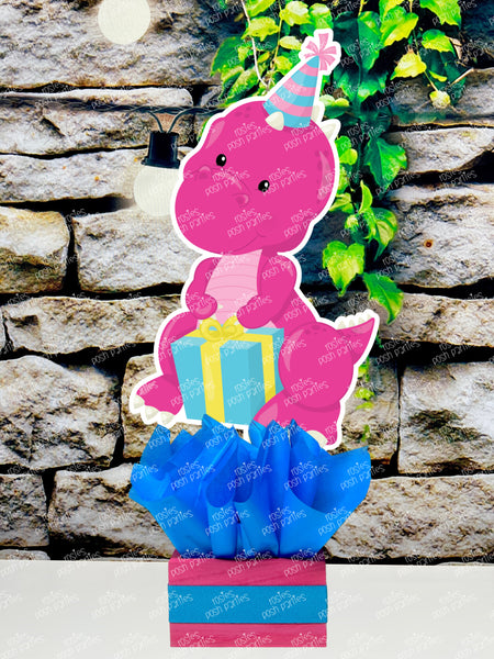 Pink Dinosaur Theme | Pink Dinosaur Baby Shower | Pink Dinosaur Birthday Centerpiece Decoration | Girl Dinosaur Party Decoration INDIVIDUAL