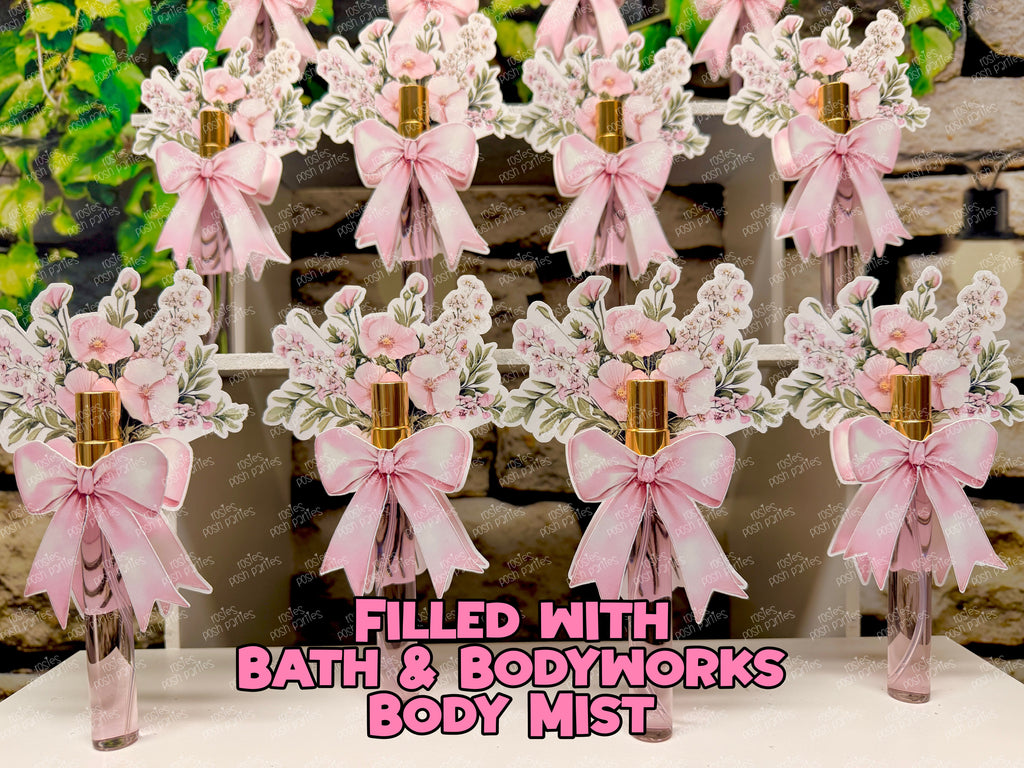 Personalized Floral Body Mist Favors | Baby in Bloom | Bridal Shower, Baby Shower, Bachelorette Party Guest Gift