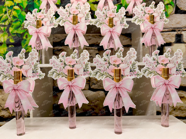 Personalized Floral Body Mist Favors | Birthday | Retirement Party, Quinceanera, Sweet 16 Party Guest Gift
