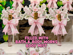Personalized Floral Body Mist Favors | Quinceanera | Sweet 16, Mis Quince, Quince Party Guest Gift