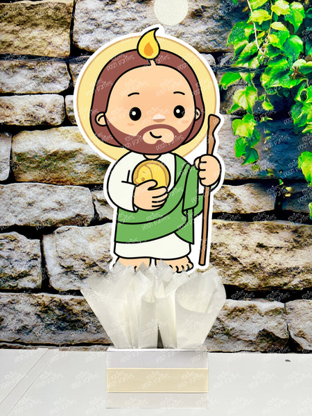 San Judas Tadeo Bautizo | Saint Jude Centerpiece Decoration | Saint Jude Theme | San Judas Tadeo Birthday | Saint Jude Party Decoration INDIVIDUAL