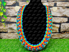 Rainbow Pride Graduation Lei | Promotion Gift Lei | Senior Night Gift Lei | Braided Ribbon Lei | Graduation Ribbon Lei | LBGTQ Pride Lei