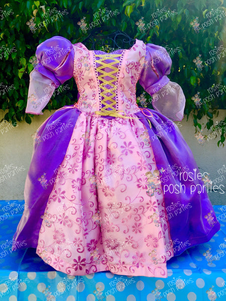 Tangled Rapunzel Costume | Rapunzel Dress | Rapunzel Birthday Party Photoshoot Outfit | Rapunzel Theme