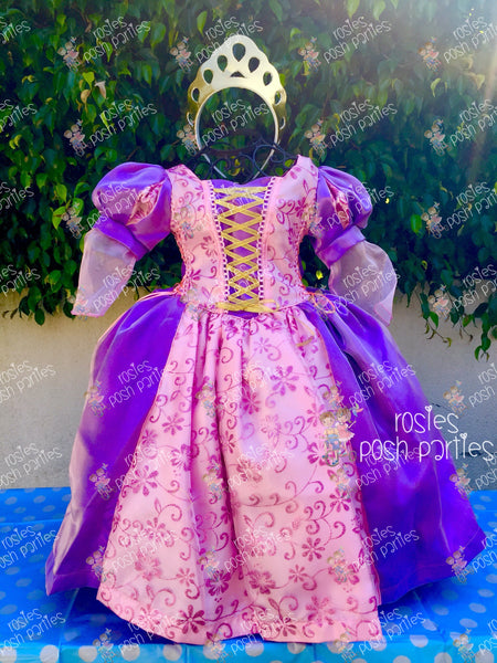Tangled Rapunzel Costume | Rapunzel Dress | Rapunzel Birthday Party Photoshoot Outfit | Rapunzel Theme