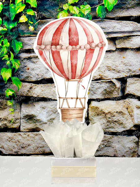 Red Hot Air Balloon Baby Shower Theme | Hot Air Balloon Birthday Centerpiece | Hot Air Balloon Party Decoration | Hot Air Balloon SET OF 4