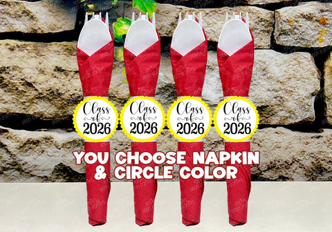 Red Yellow Graduation Theme | Grad Night Party | Graduation Party Favor | Napkin Wrapped Utensil Kits | Hight School College University Class of 2026