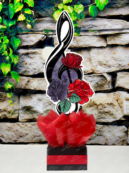 Rock Star Brown Birthday | Rock and Roll Theme Centerpiece | Rock Star Theme Party | Rock and Roll Theme Party Favors | Rock Star Theme INDIVIDUAL