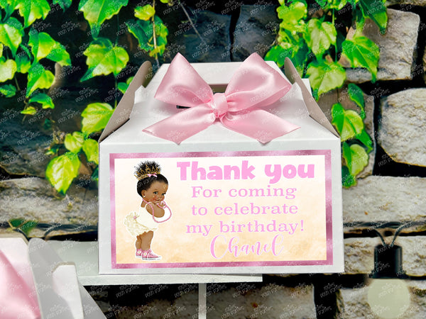 Royal Princess Girl Baby Shower | Princess Gable Favor Box Theme | Afro Princess | Afro Baby Shower | African Baby Shower | Ruffles VARIETY