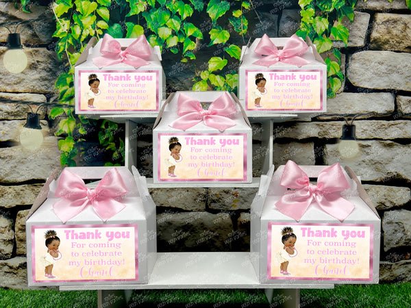 Royal Princess Girl Baby Shower | Princess Gable Favor Box Theme | Afro Princess | Afro Baby Shower | African Baby Shower | Ruffles VARIETY