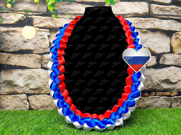 Argentina Graduation Lei | Flag Lei | Senior Night Gift Lei | Braided Ribbon Lei | Graduation Ribbon Lei | Graduate Lei | Country Lei