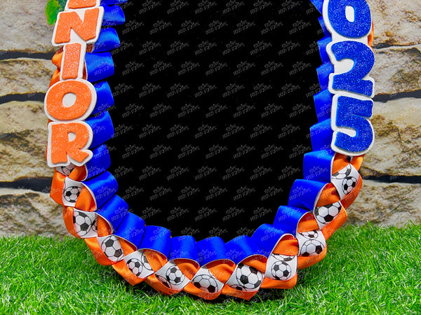 Soccer Sports Graduation Lei | Promotion Gift Lei | Sports Senior Night Gift Lei | Braided Ribbon Lei | Graduation Ribbon Lei | Graduate