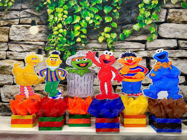 Sesame Street birthday baby shower theme centerpiece party decoration