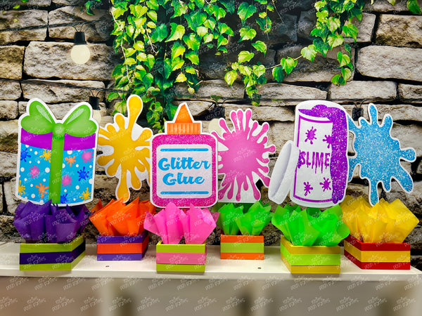 Slime Birthday Theme Centerpiece Party Decoration