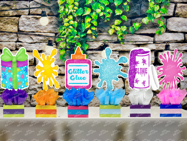 Slime Birthday Party Theme | Slime Bash | Slime Party Decor | Slime Theme | Slime Party Favors | Slime Theme Decor | Slime Party SET OF 6