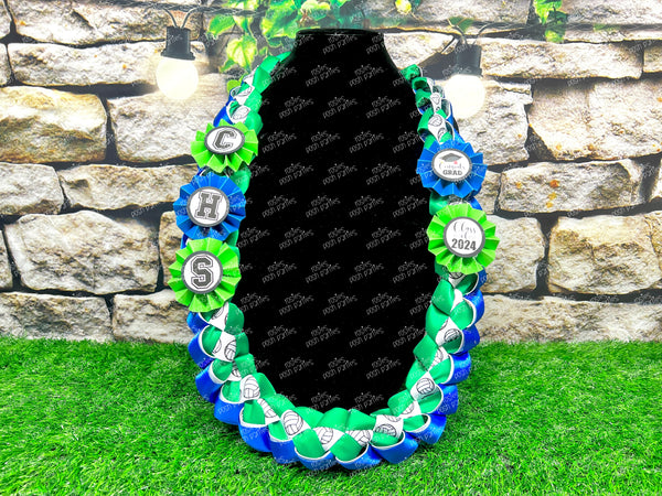 Graduation Lei | Theatre Lei | Senior Night Gift Lei | Braided Ribbon Lei | Graduation Ribbon Lei | Graduate Lei | Music Drama Lei