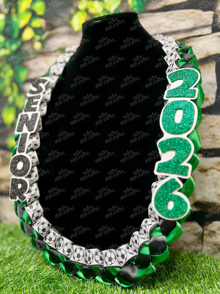 Football Sports Graduation Lei | Promotion Gift Lei | Sports Senior Night Gift Lei | Braided Ribbon Lei | Graduation Ribbon Lei | Graduate
