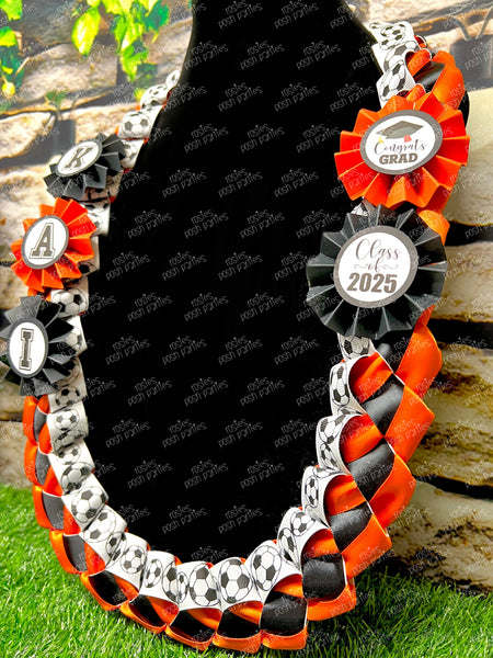 Soccer Graduation Lei | Volleyball Lei | Senior Night Gift Lei | Braided Ribbon Lei | Graduation Ribbon Lei | Graduate Lei | Sports Lei