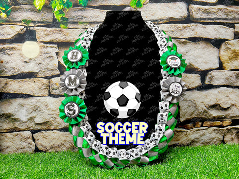 Graduation Lei | Soccer Lei | Senior Night Gift Lei | Braided Ribbon Lei | Graduation Ribbon Lei | Graduate Lei | Sports Lei