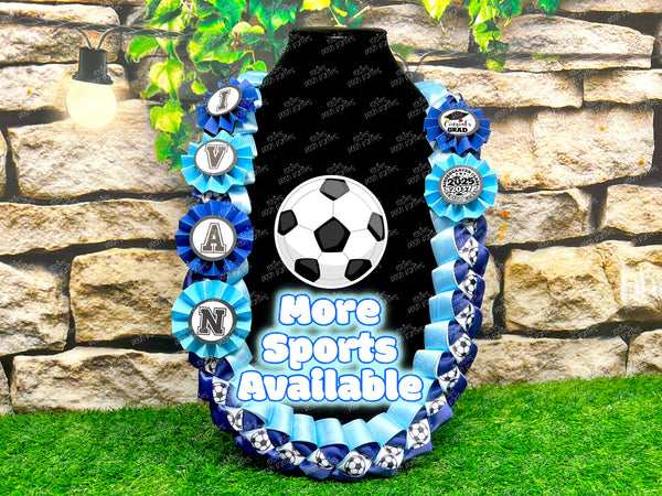Graduation Lei | Theatre Lei | Senior Night Gift Lei | Braided Ribbon Lei | Graduation Ribbon Lei | Graduate Lei | Music Drama Lei
