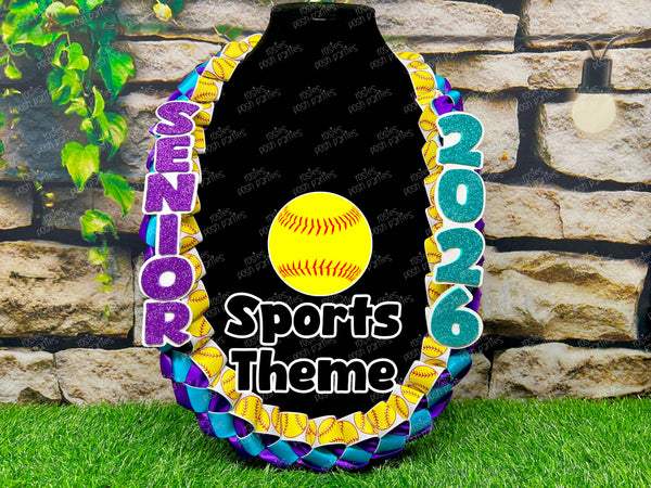 Volleyball Sports Graduation Lei | Promotion Gift Lei | Sports Senior Night Gift Lei | Braided Ribbon Lei | Graduation Ribbon Lei | Graduate