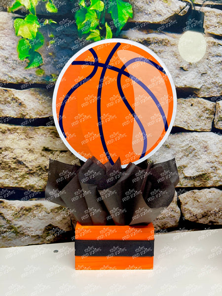 Sports Barz Mitzvah Theme | Sports Baby Shower Party Decoration | Soccer Football Baseball Basketball Table Centerpiece SET OF 4