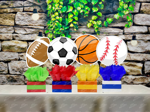 Sports Theme Party | Sports Baby Shower | Sports Theme Party Decoration | Sports Table Centerpiece Barz Mitzvah INDIVIDUAL