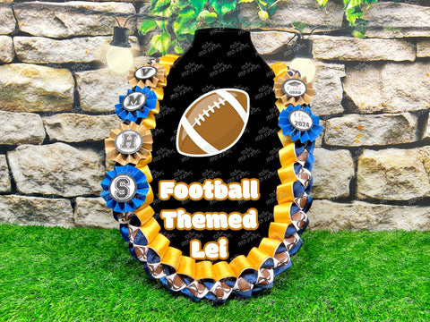 Graduation Lei | Football Lei | Senior Night Gift Lei | Braided Ribbon Lei | Graduation Ribbon Lei | Graduate Lei | Sports Lei