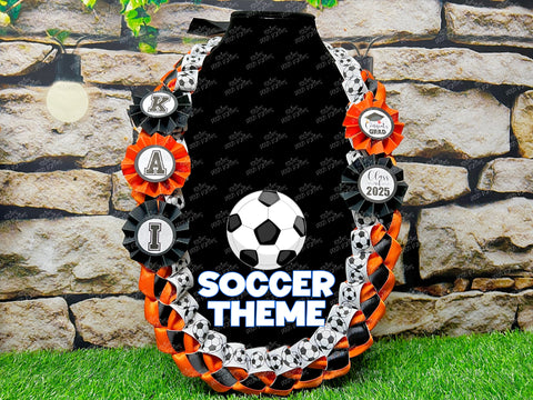 Graduation Lei | Soccer Lei | Senior Night Gift Lei | Braided Ribbon Lei | Graduation Ribbon Lei | Graduate Lei | Sports Lei