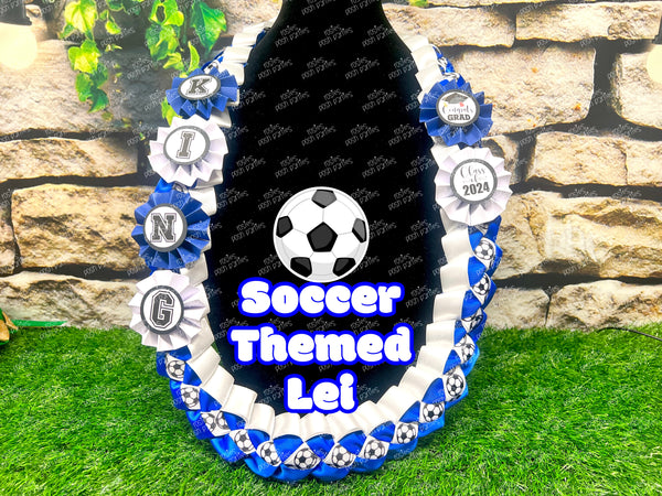 Graduation Lei | Football Lei | Senior Night Gift Lei | Braided Ribbon Lei | Graduation Ribbon Lei | Graduate Lei | Sports Lei