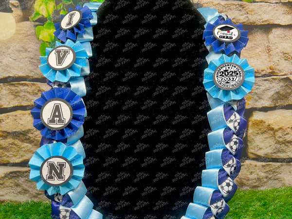 Graduation Lei | Soccer Lei | Senior Night Gift Lei | Braided Ribbon Lei | Graduation Ribbon Lei | Graduate Lei | Sports Lei