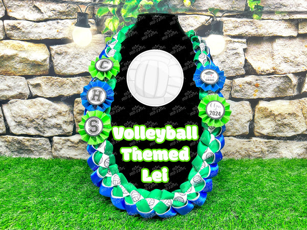 Graduation Lei | Volleyball Lei | Senior Night Gift Lei | Braided Ribbon Lei | Graduation Ribbon Lei | Graduate Lei | Sports Lei