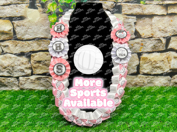Graduation Lei | Volleyball Lei | Senior Night Gift Lei | Braided Ribbon Lei | Graduation Ribbon Lei | Graduate Lei | Sports Lei
