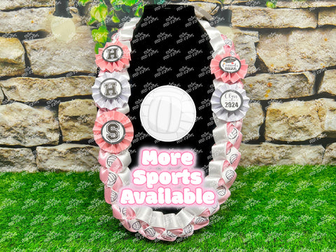 Graduation Lei | Volleyball Lei | Senior Night Gift Lei | Braided Ribbon Lei | Graduation Ribbon Lei | Graduate Lei | Sports Lei