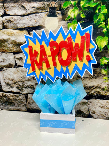 Superhero Theme | Superheroes Birthday Theme | Hero Theme | Superheroes Baby Shower Centerpiece Decoration | Superhero Bubbles SET OF 6