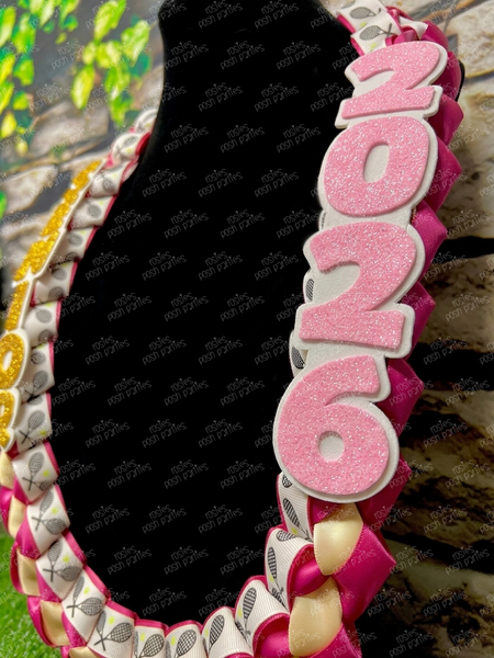 Volleyball Sports Graduation Lei | Promotion Gift Lei | Sports Senior Night Gift Lei | Braided Ribbon Lei | Graduation Ribbon Lei | Graduate