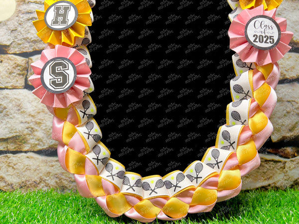 Graduation Lei | Baseball Lei | Senior Night Gift Lei | Braided Ribbon Lei | Graduation Ribbon Lei | Graduate Lei | Sports Lei