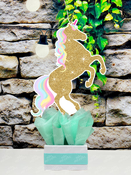 Unicorn Theme | Unicorn Baby Shower | Horse Theme | Carnival Horse Theme | Horse Baby Shower Centerpiece Carousel Horse SET OF 4