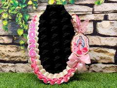 Virgencita de Guadalupe Lei | Lady of Guadalupe Graduation | Senior Graduation Gift | Promotion | Satin Ribbon | Braided Lei